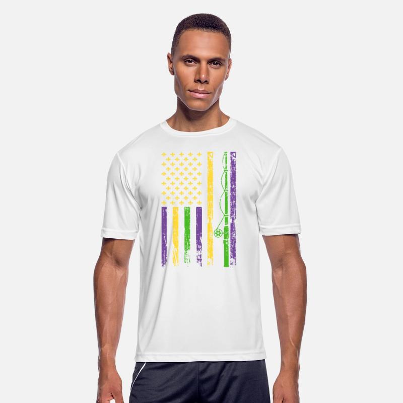 American Sports Flag Fishing Rod Sporty Mardi Gras