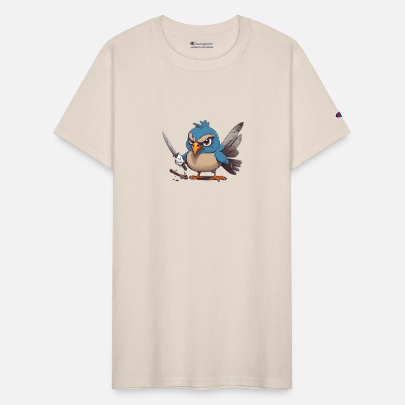 Angy Pigeon with a Knife