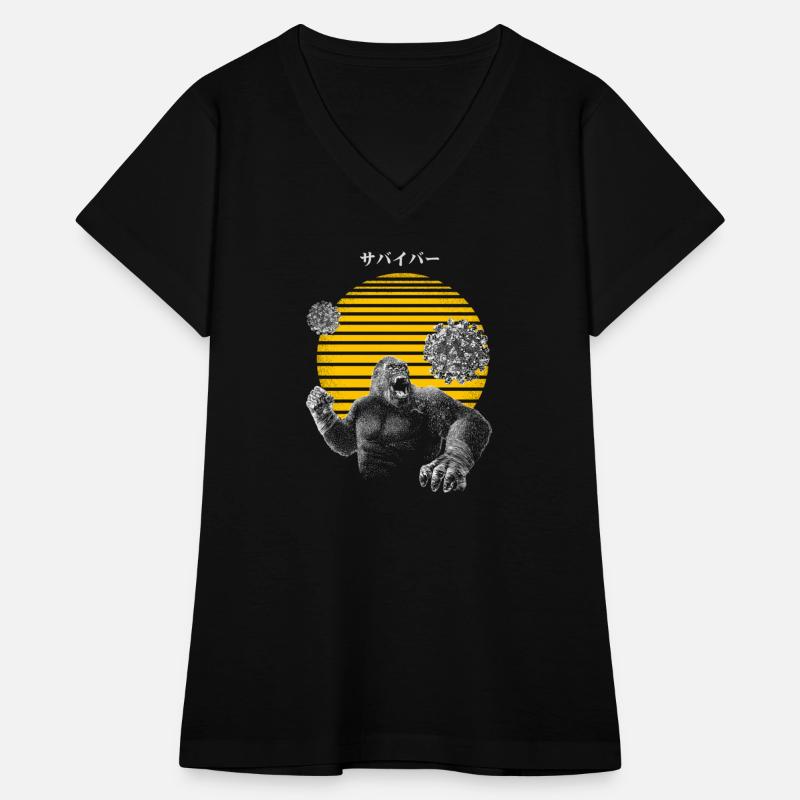 Animal Illustration An Ape Fighting Virus Covid