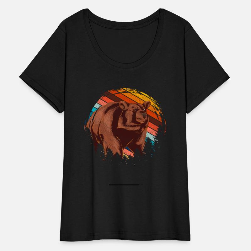 Animal lover forest animal gift retro bear