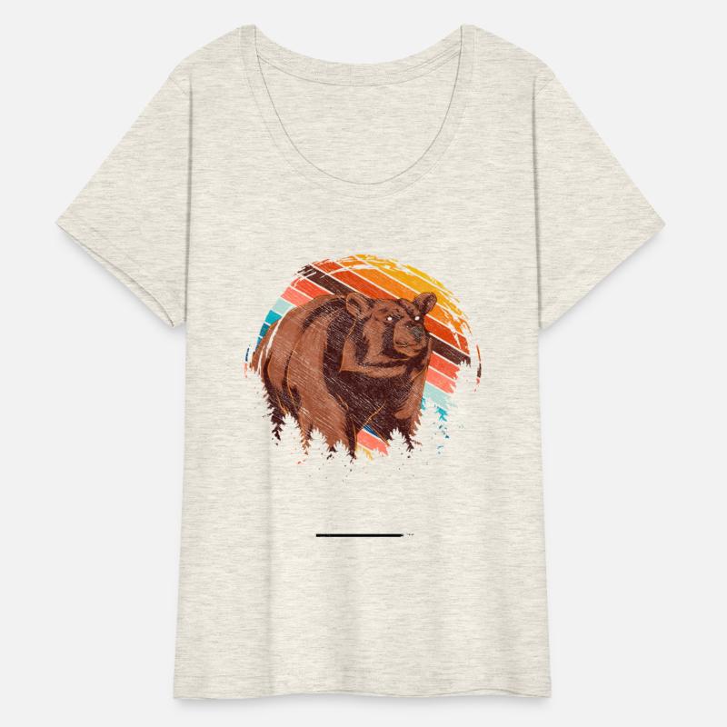 Animal lover forest animal gift retro bear