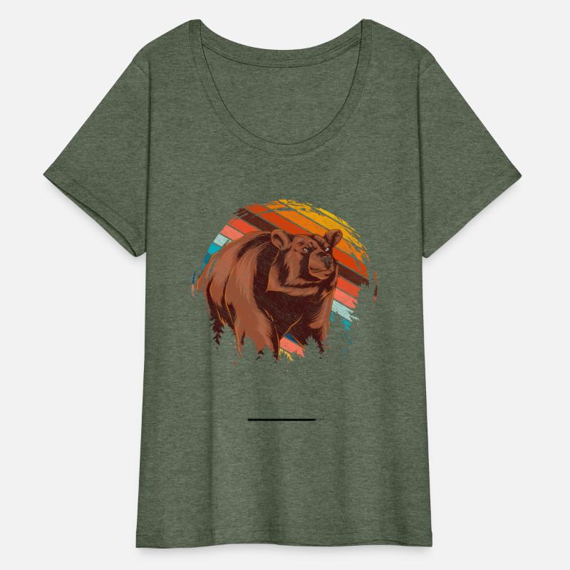 Animal lover forest animal gift retro bear