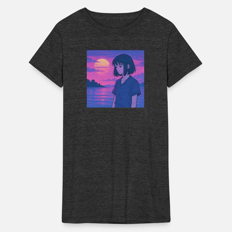 Anime Girl Sunset Dreamscape