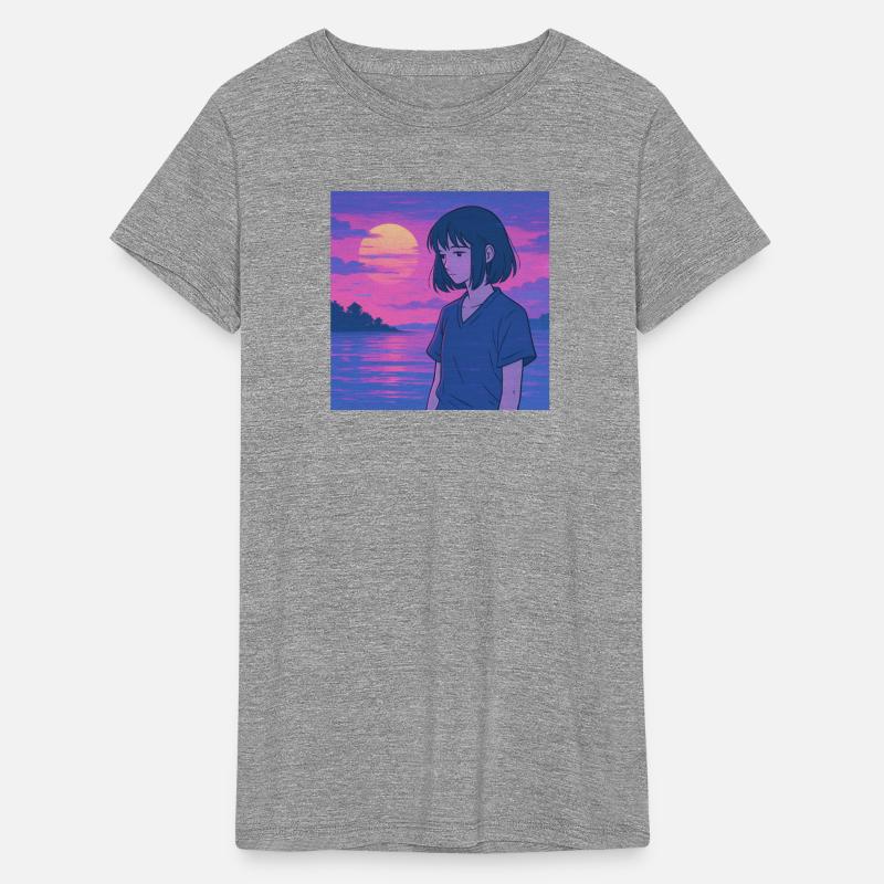 Anime Girl Sunset Dreamscape