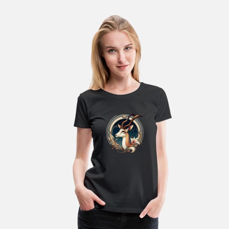 Antelope in Art Nouveau Style T-Shirt
