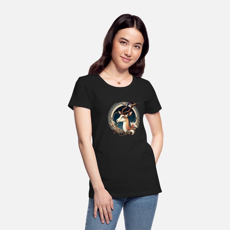 Antelope in Art Nouveau Style T-Shirt