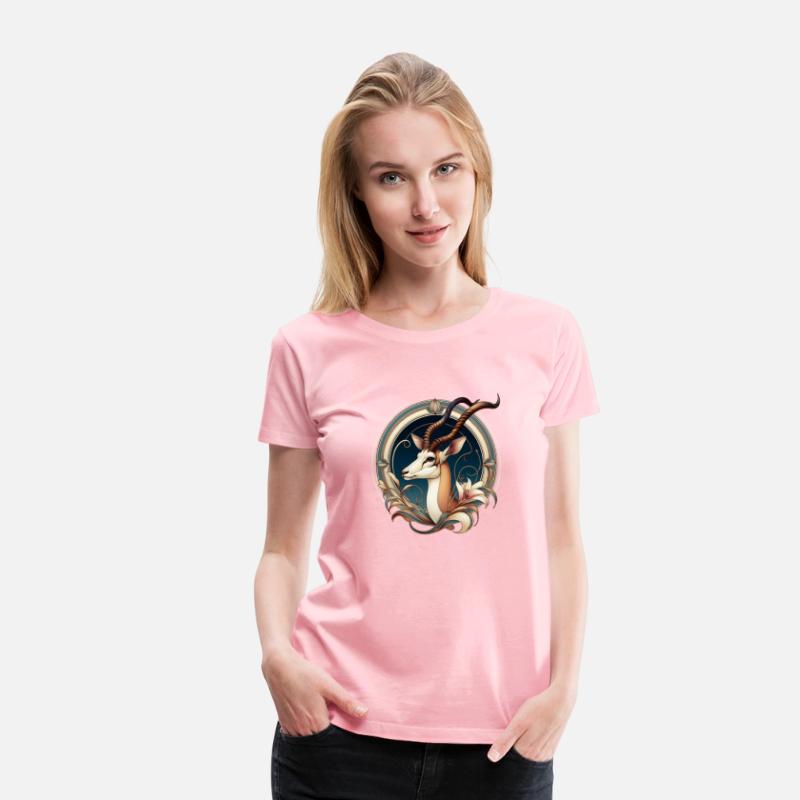 Antelope in Art Nouveau Style T-Shirt