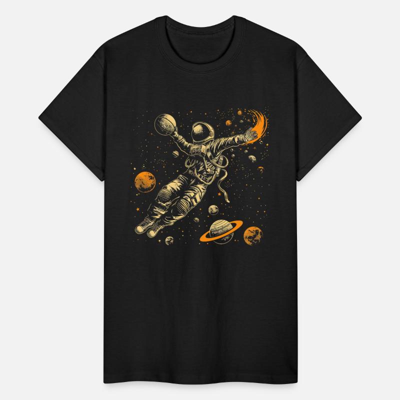 astronaut with basketball illustration