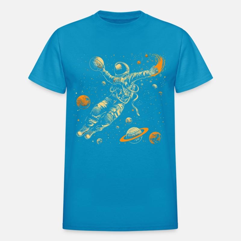 astronaut with basketball illustration