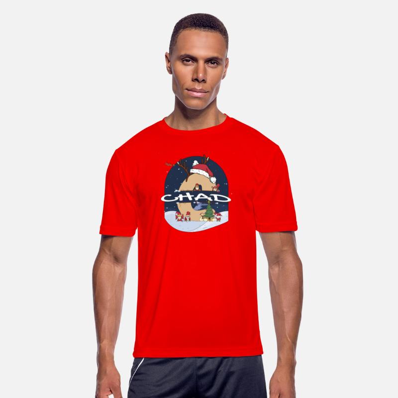 Awesome Chad Name w Santa Hat in Xmas Theme