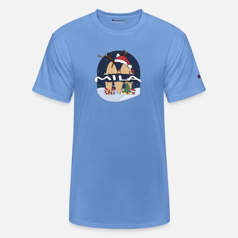 Awesome Mila Name w Santa Hat in Xmas Theme