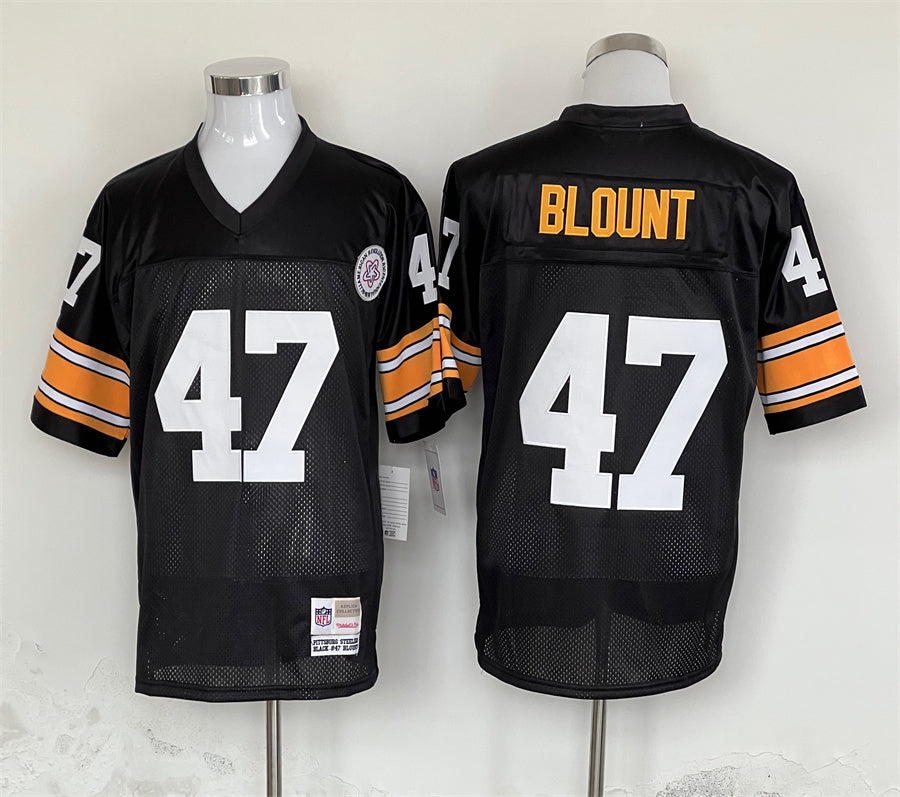 Men's Pittsburgh Steelers Mel Blount Mitchell & Ness Black Legacy Replica Jerseys