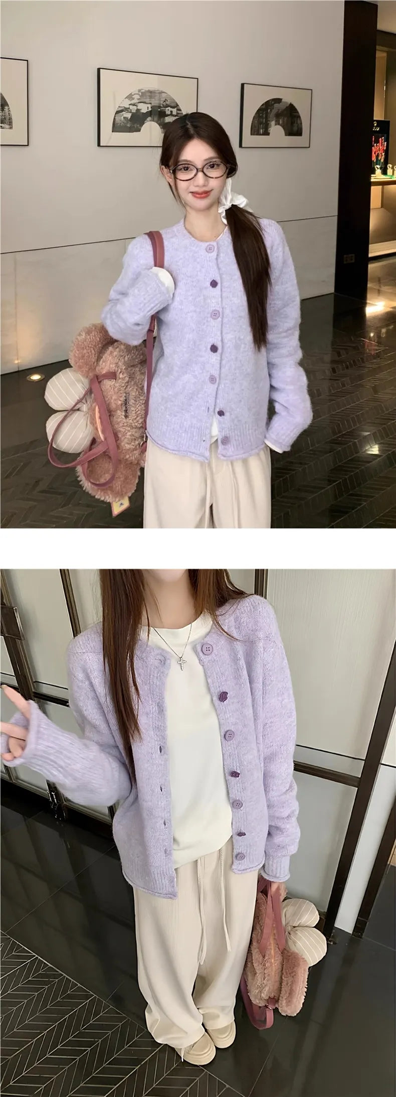 Stylish Knit Apparel Knitted Outerwear For Petite Women