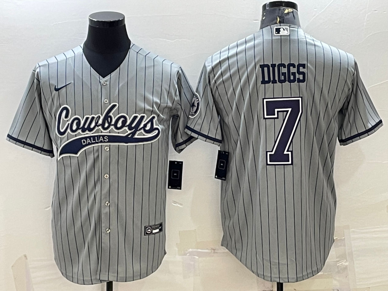 Men's Dallas Cowboys Trevon Diggs #7 Gray Game Player Jerseys Joint Edition