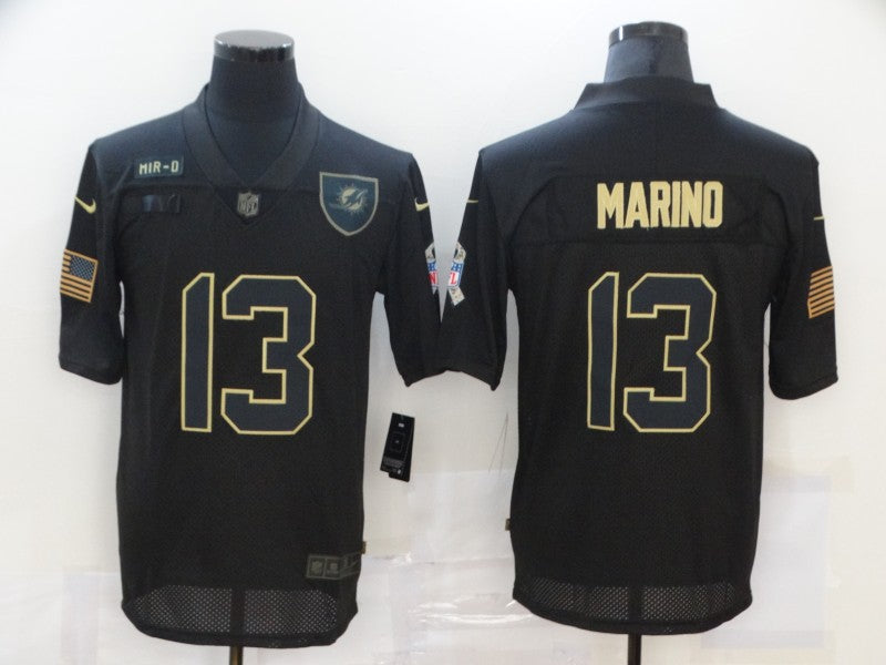 Men's Miami Dolphins #13 Dan Marino Black Game Player Jerseys