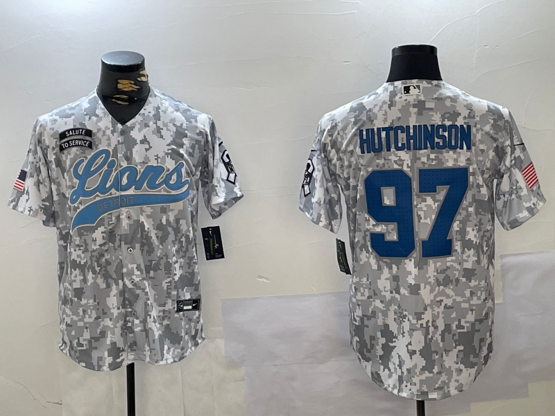 Men's Detroit Lions Aidan Hutchinson #97 Arctic Camo 2024 Salute to Service Player Jerseys