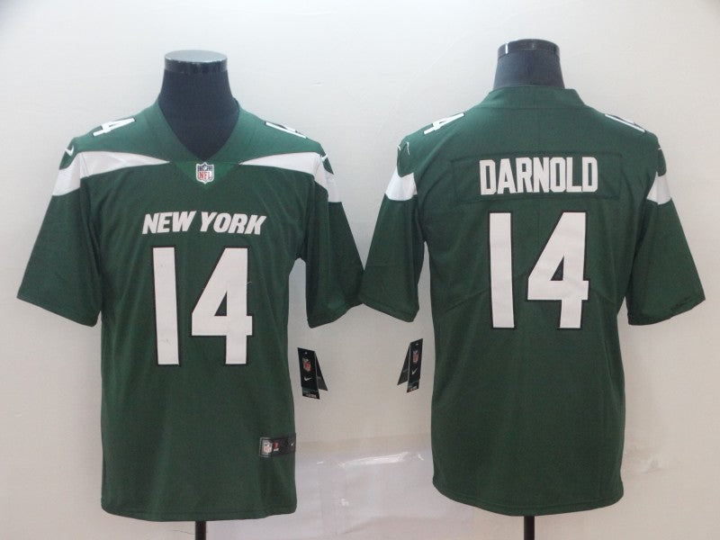 Men's New York Jets Sam Darnold #14 Green Game Player Jerseys