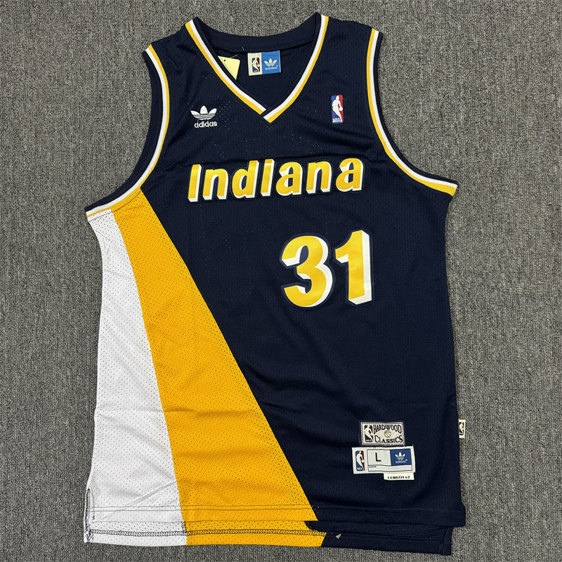 Men's Indiana Pacers Reggie Miller #31 Navy Replica Jerseys