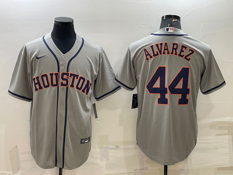 Men's Houston Astros Yordan Alvarez #44 Gray Replica Player Jerseys