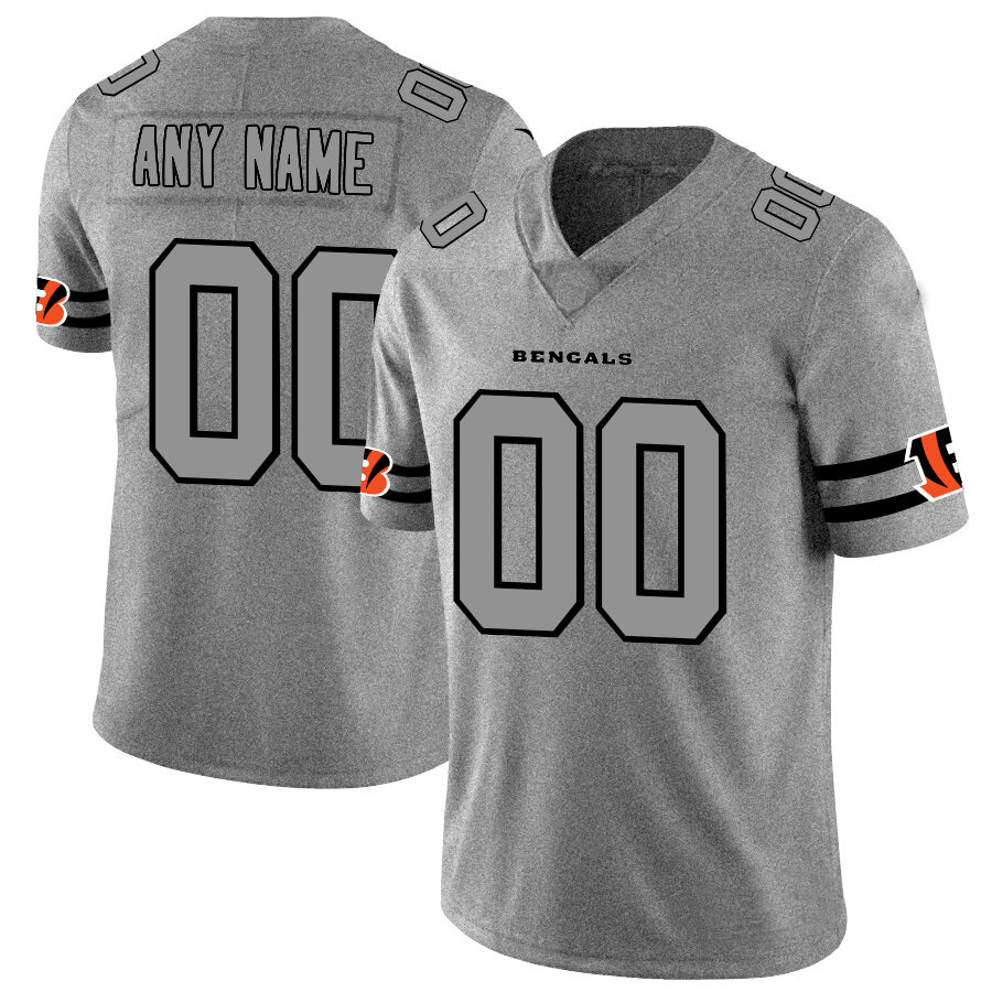 Custom1 Cincinnati Bengals 2019  Gridiron Gray Vapor Untouchable Limited Jerseys Stitched American Football Jerseys