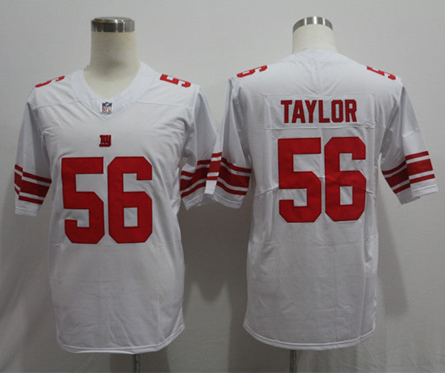 Men's New York Giants Lawrence Taylor #56 White Fashion Game Jerseys