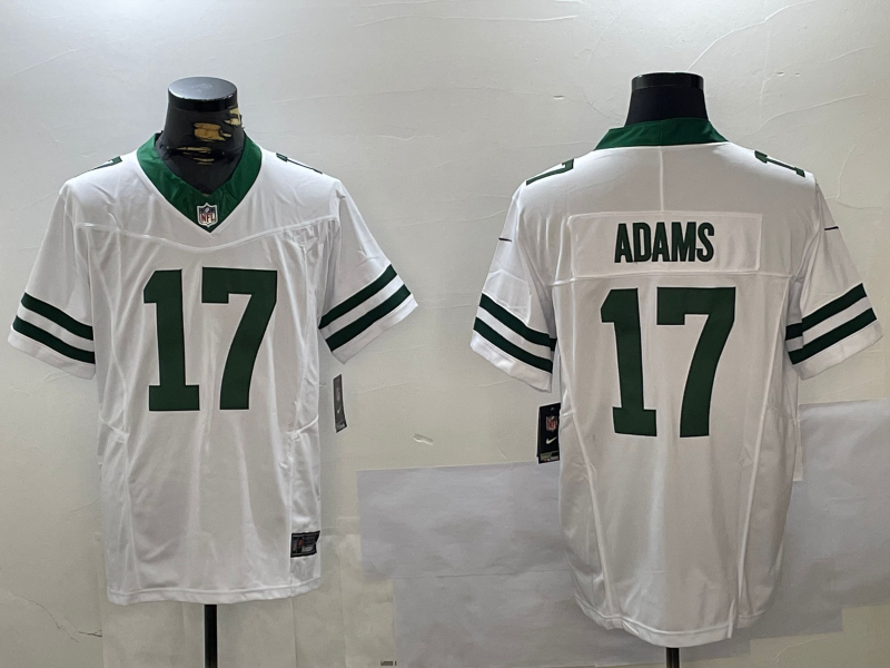 Men's New York Jets Davante Adams #17 Legacy White Game Jerseys