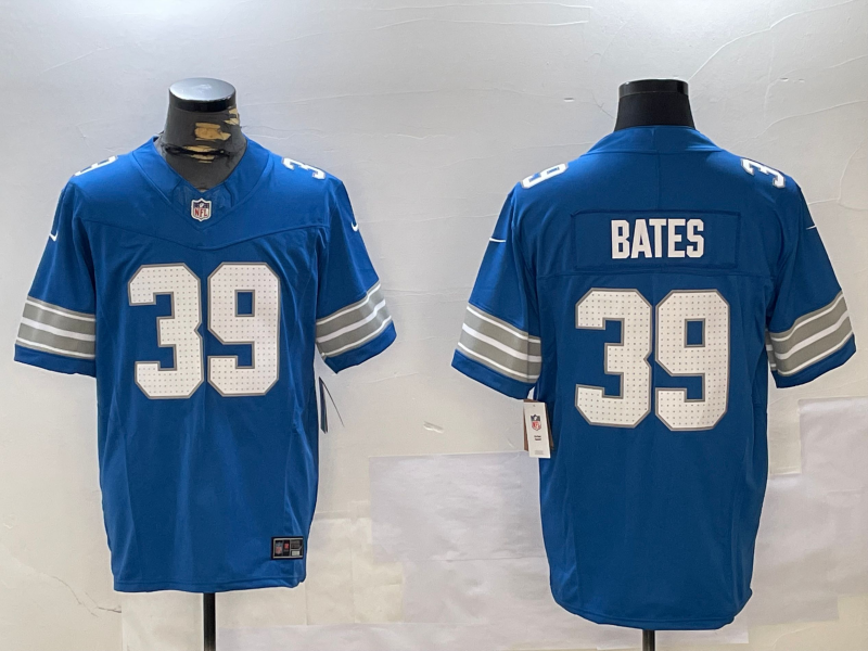 Men's Detroit Lions Jake Bates #39 Blue Team Game Jerseys