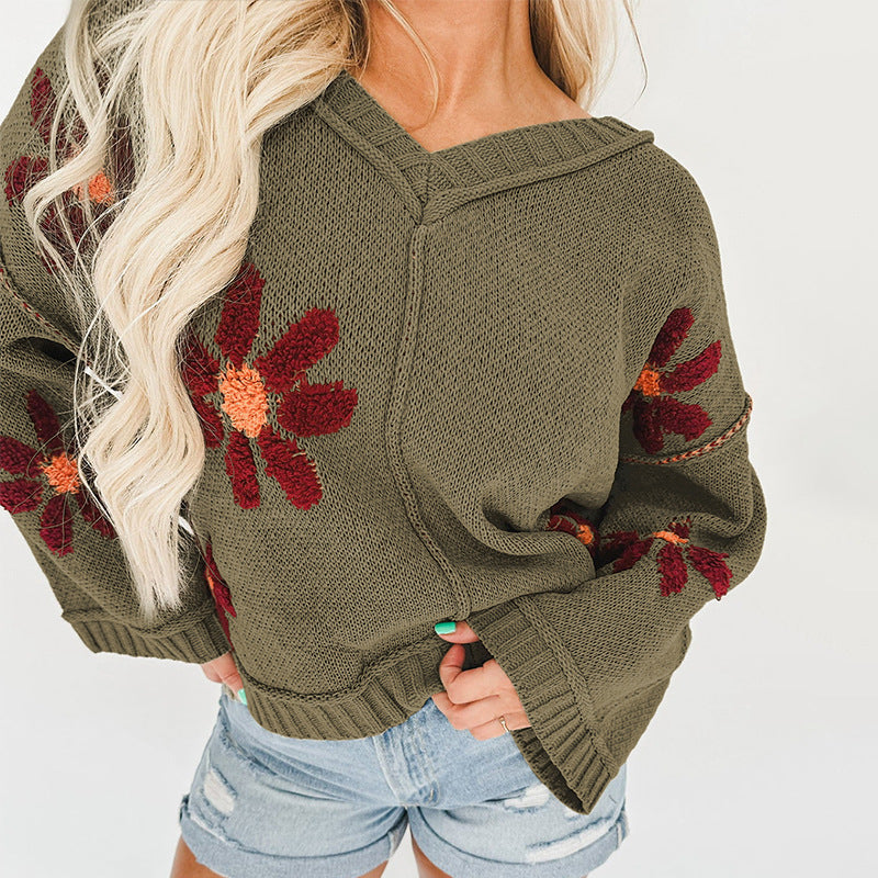 Stylish Floral Apparel Floral Pullover Women