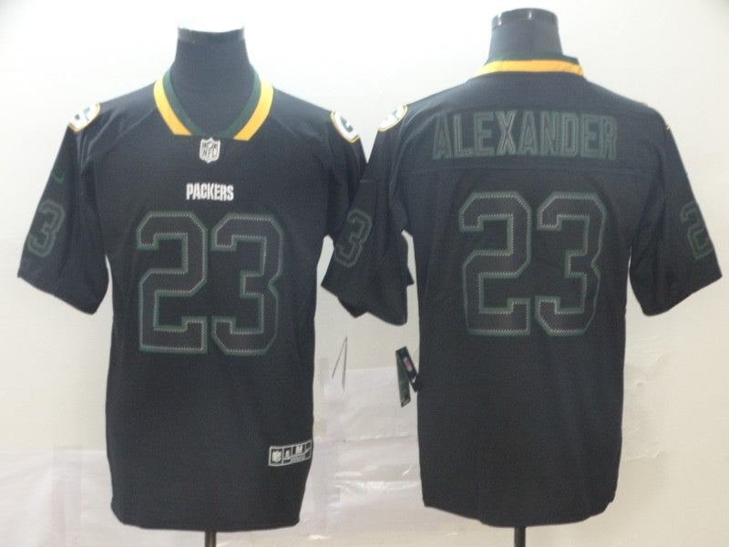 Men's Green Bay Packers Jaire Alexander #23 Black Game Jerseys