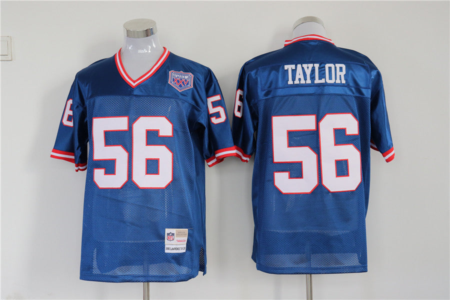 Men's New York Giants Lawrence Taylor Mitchell & Ness Royal Legacy Replica Jerseys