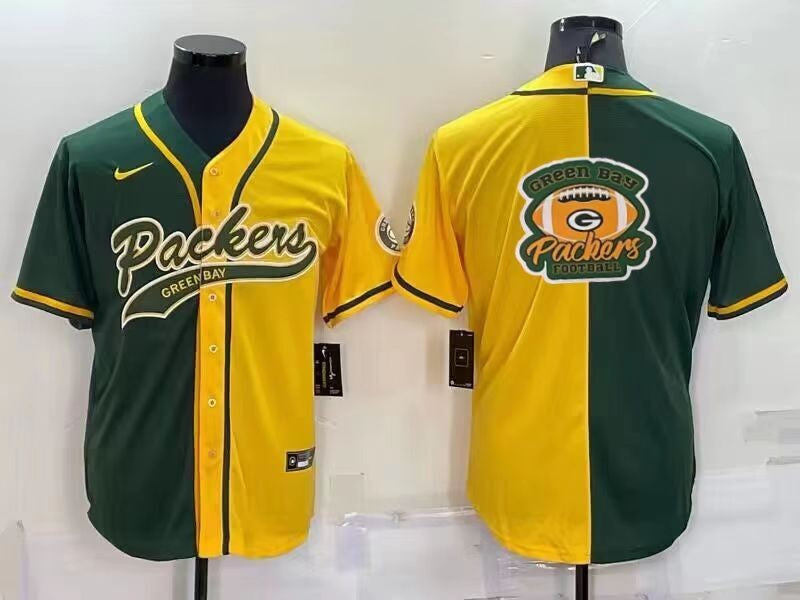 Men's Green Bay Packers Green/Yellow Game Jerseys