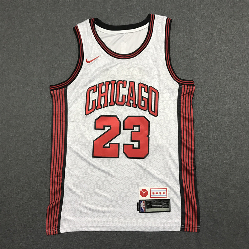 Men's Chicago Bulls Michael Jordan #23 White 2022/23 Swingman Jerseys - City Edition