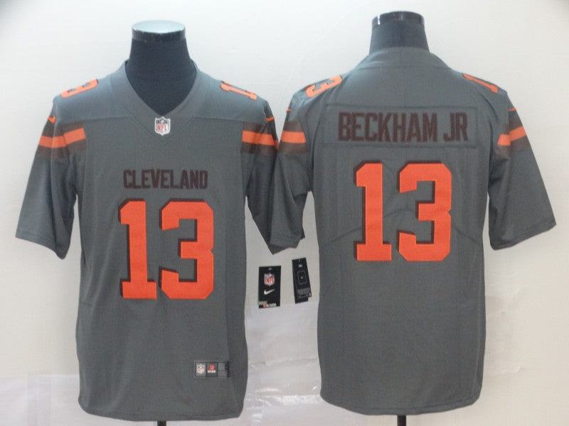 Men's Cleveland Browns Odell Beckham Jr. Gray Inverted Legend Jerseys
