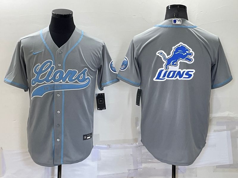 Men's Detroit Lions Gray Game Jerseys