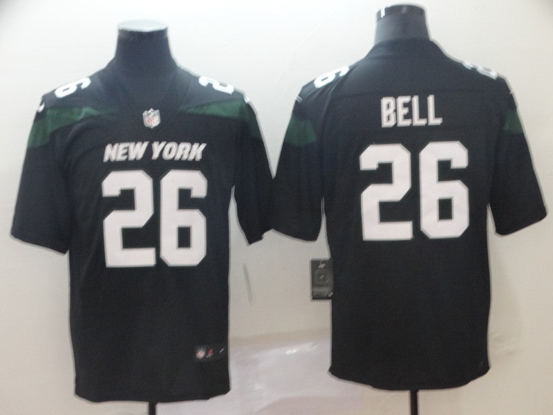 Men's New York Jets Le'Veon Bell #26 Black Game Jerseys
