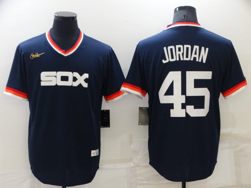 Men's Chicago White Sox Michael Jordan #45 Navy Replica Player Jerseys