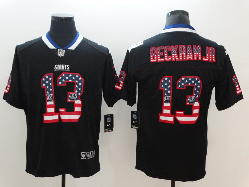 Men's New York Giants Odell Beckham Jr. #13 Black Game Player Jerseys