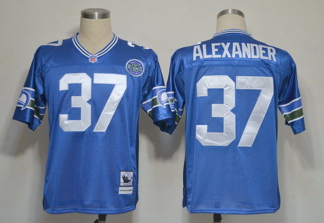 Men's Seattle Seahawks Shaun Alexander Mitchell & Ness Royal Legacy Replica Jerseys