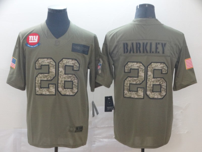 Men's New York Giants Saquon Barkley #26 Brown Game Player Jerseys