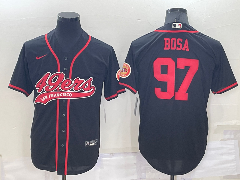 Men's San Francisco 49ers Nick Bosa #97 Black Game Jerseys Joint Edition