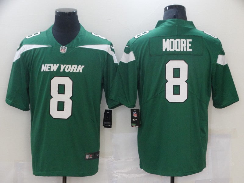 Men's New York Jets Elijah Moore #8 Gotham Green Game Jerseys