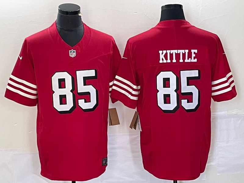 Men's San Francisco 49ers George Kittle #85 Red Vapor Limited Jerseys