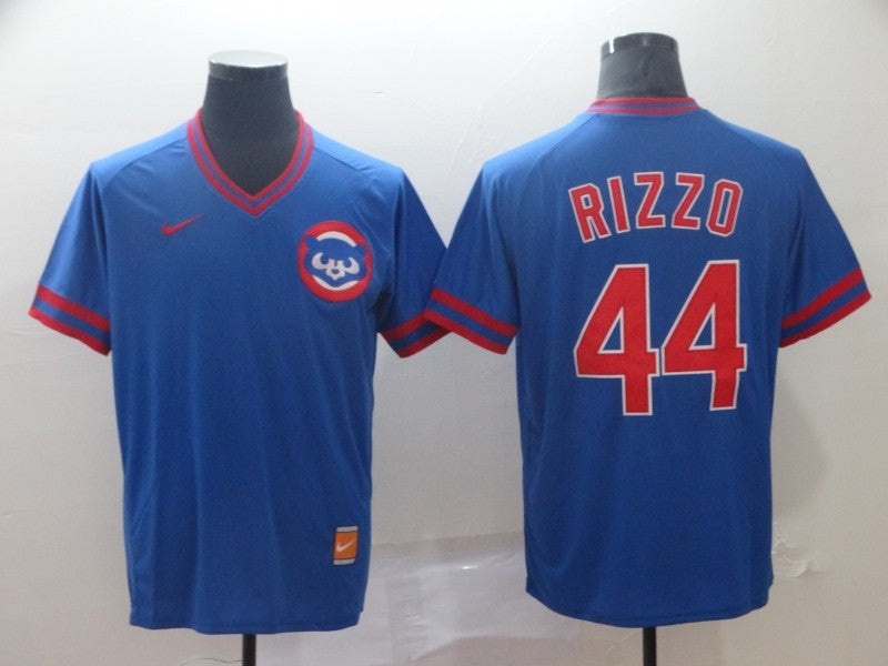 Men's Chicago Cubs Anthony Rizzo #44 Blue Stitched Jerseys