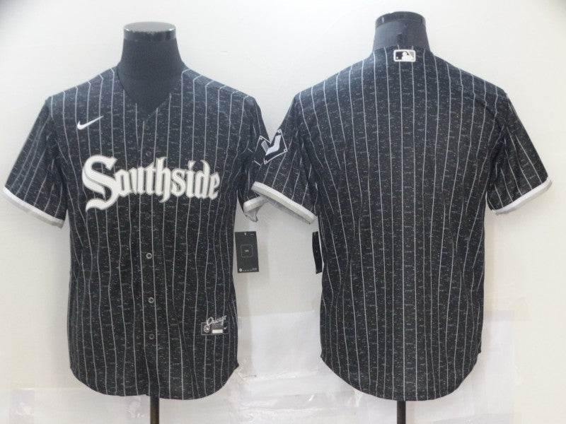 Men's Chicago White Sox Black City Connect Replica Blank Jerseys
