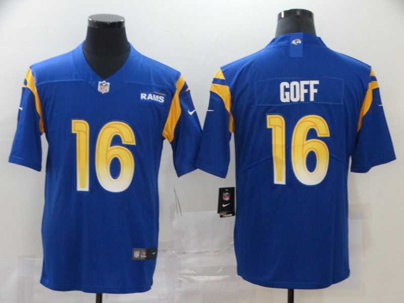 Men's Los Angeles Rams Jared Goff #16 Blue Game Player Jerseys