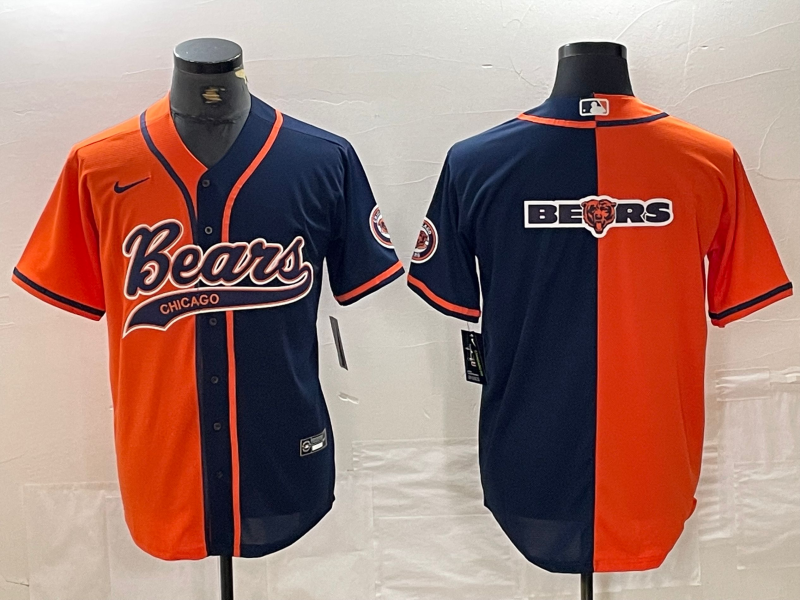 Men's Chicago Bears Orange/Navy Game Jerseys Joint Edition