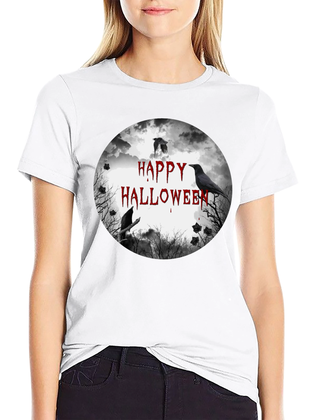 Happy Halloween Crow T-Shirt