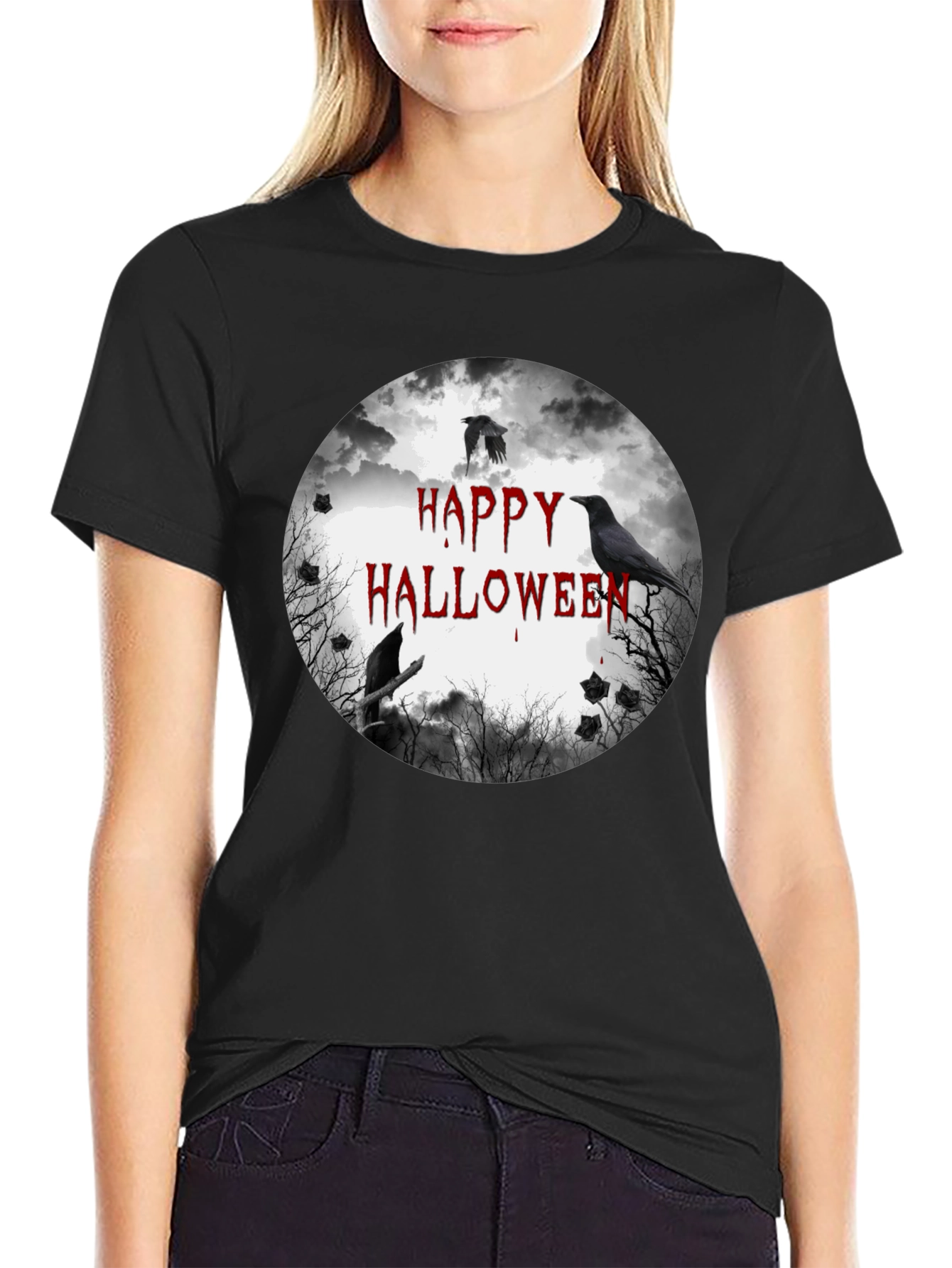 Happy Halloween Crow T-Shirt