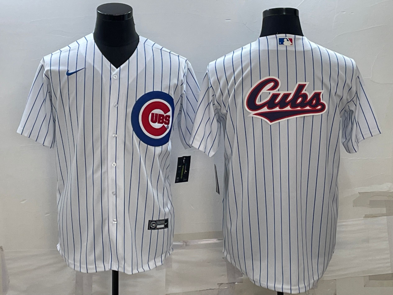 Men's Chicago Cubs White Home Replica Player Jerseys