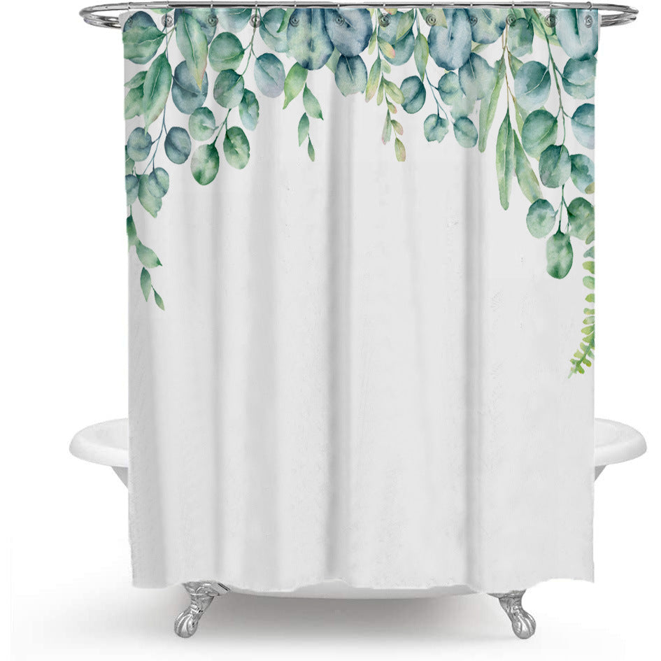 Colorful Floral Shower Curtain – Waterproof Bathroom Decor